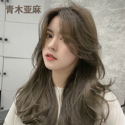 青木亚麻色染发剂2023流行黑茶色学生自己家用便携冷茶染膏纯植物