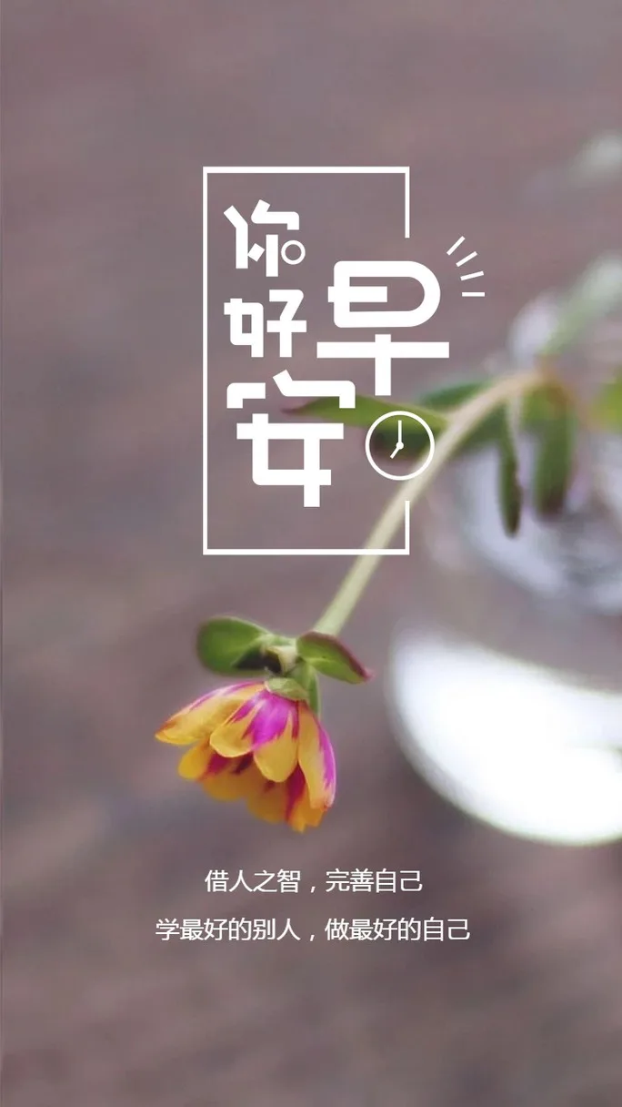 文艺小清新早安问候早安日签图