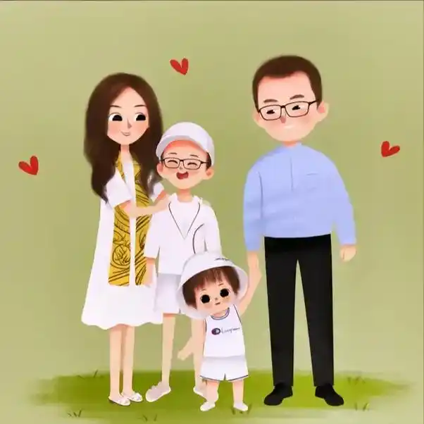 四口之家,俩个儿子合集头像#家庭 #全家福卡通头像 #亲子头 - 抖音