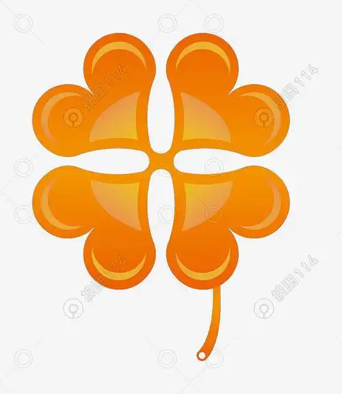 金黄色橙色四叶草