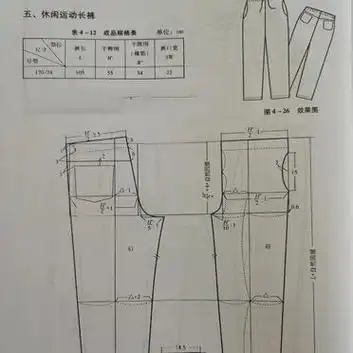 运动裤的裁剪图