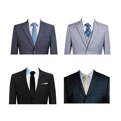 男士西装证件照模板png素材