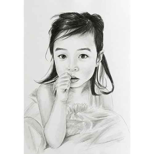 素描纯手绘画头像照片画像定制肖像画女友生日手绘真人漫画