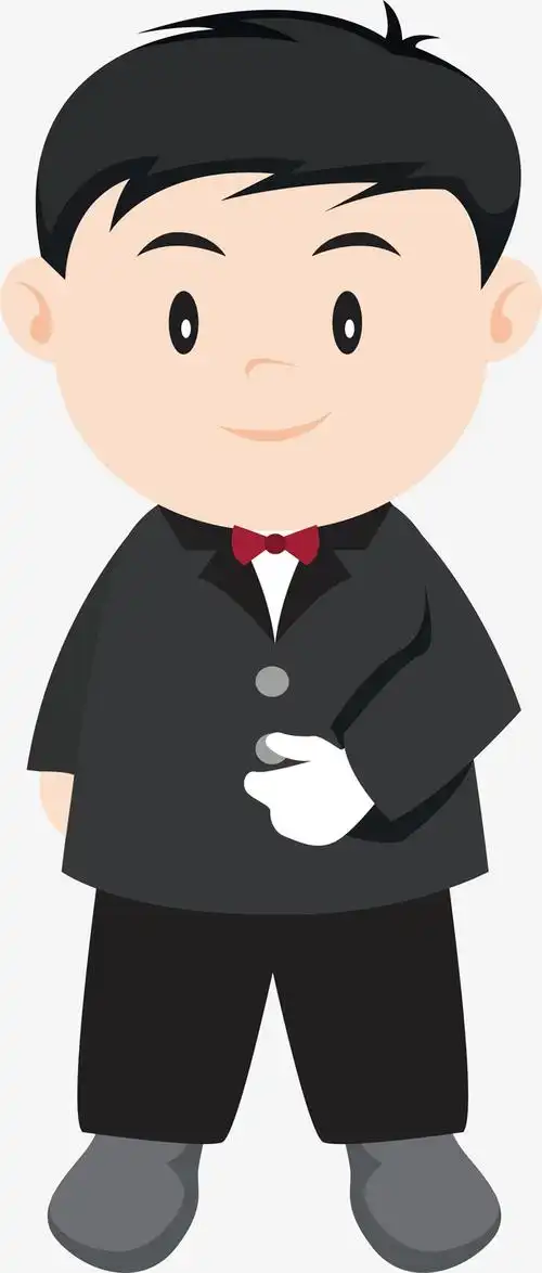 卡通西装白领设计