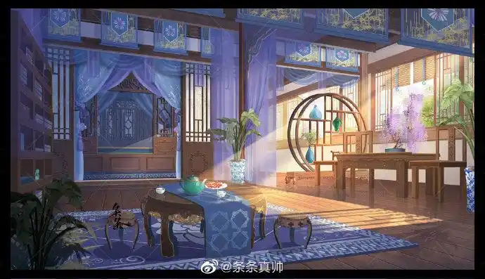 二次元古风皇子宫卧室 - 米画师