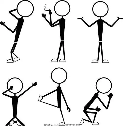 火柴人漫画手绘图片简笔画大全 简笔画火柴人各种动作