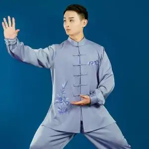 御尊武当高端太极服男春秋武术服中国风休闲太极拳练功教练比赛服