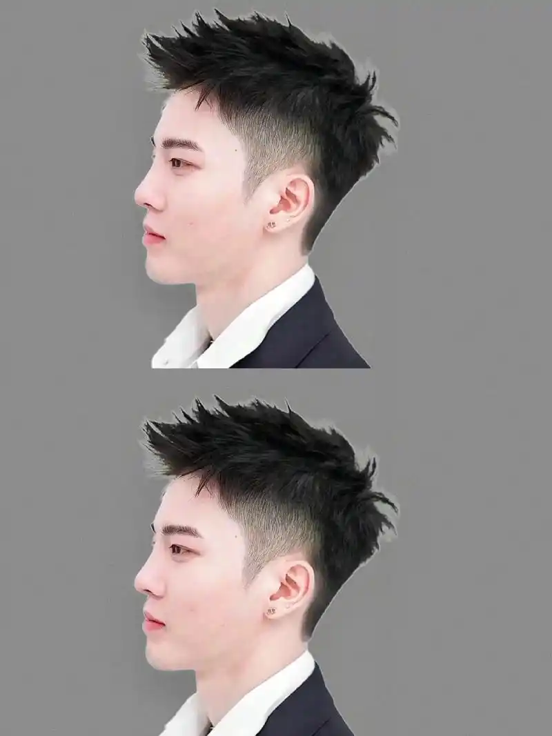 最流行男生发,前刺飞机头,长度4cm-6cm,适合长脸型和国 - 抖音