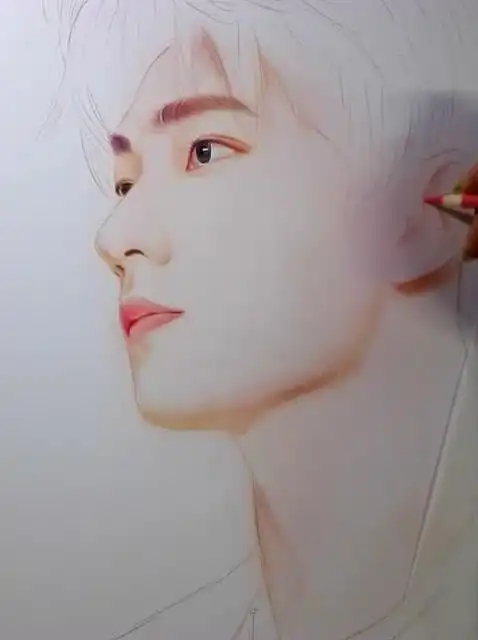 画的一幅杨洋的彩铅画,希望羊毛们能够喜欢