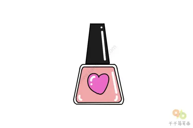 漂亮的指甲油简笔画