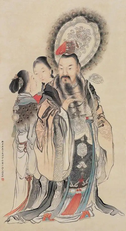 05331913年作神仙人物立轴设色纸本