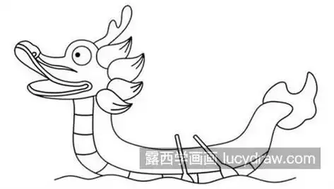 好看的龙舟简笔画怎么画 好看的彩色龙舟简笔画怎么绘制