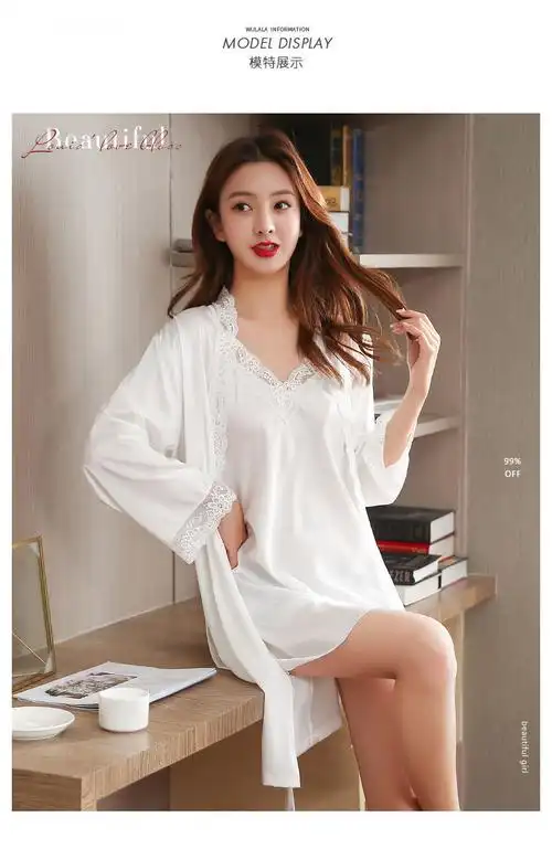 夏季冰丝吊带丝绸薄款睡裙性感仿真丝睡衣女两件套e1701两件套深蓝色m