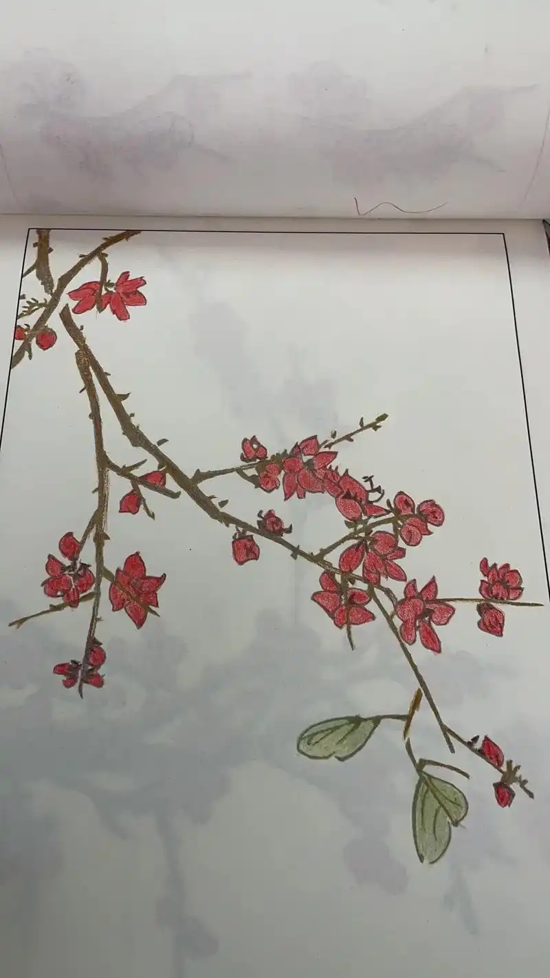 素描梅花71乱画的 - 抖音