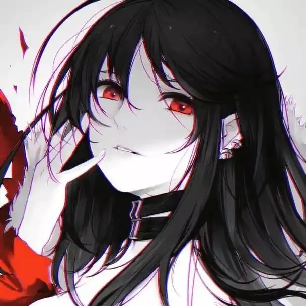 黑暗系二次元动漫女生头像,爱与不爱,全在我们一念之间