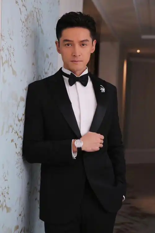 金马伯爵大使胡歌 这一身黑色礼服套装帅的过分了_西装