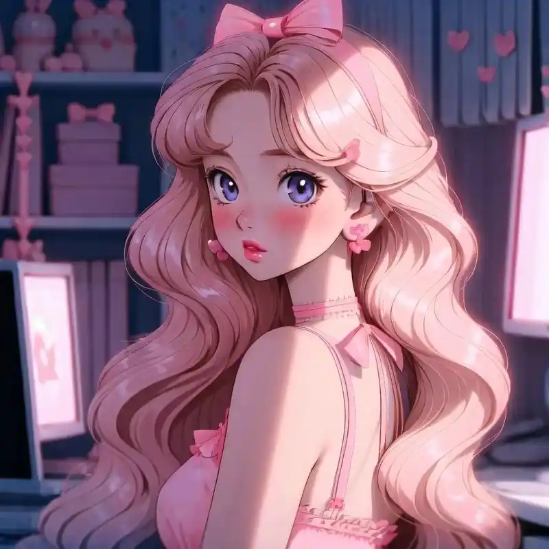 粉色系少女头像.谁看了不91动啊!粉色系少 - 抖音