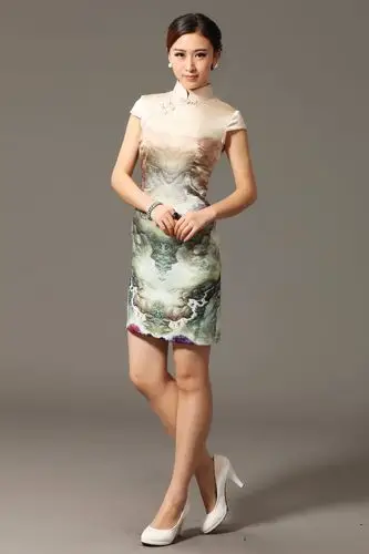 真丝旗袍新娘结婚旗袍裙改良中式旗袍礼服敬酒服图片_28