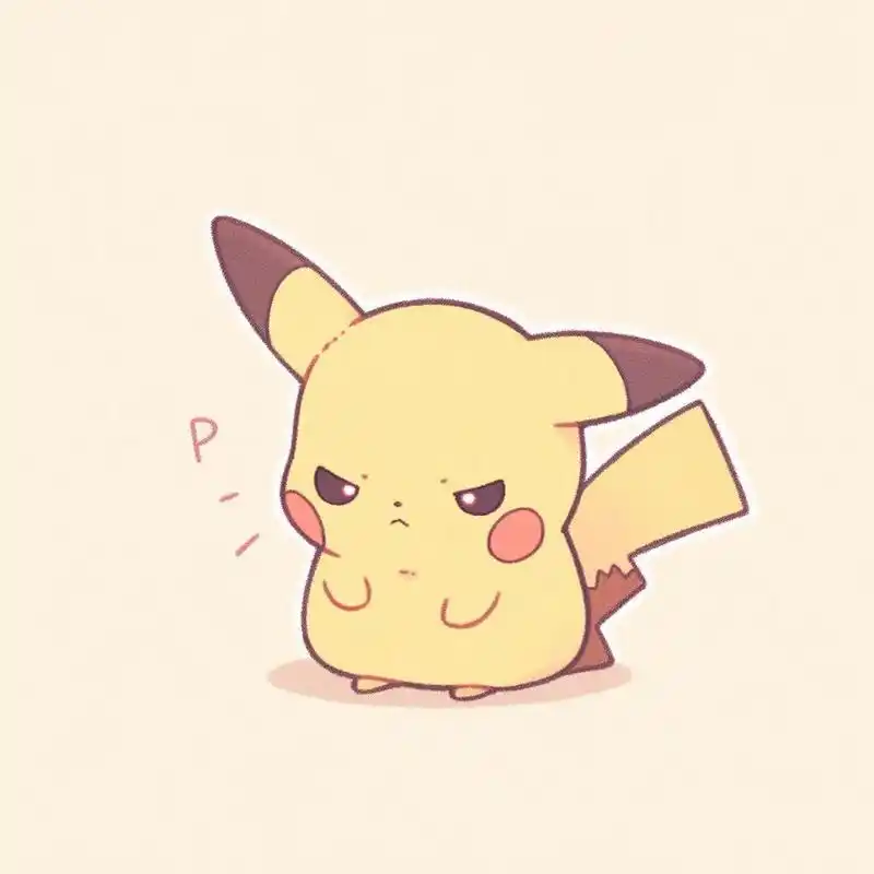 捏捏(●°u°●)皮卡丘头像(冷酷版) 今日份皮卡丘头像,表情包