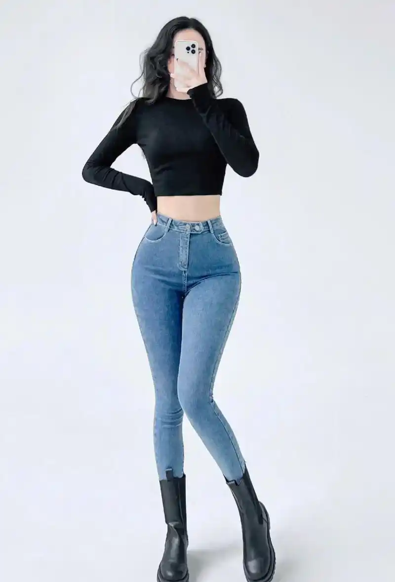 微胖女生穿装试穿选择牛仔裤的穿搭技巧.#图文伙伴计划 牛仔裤 - 抖音