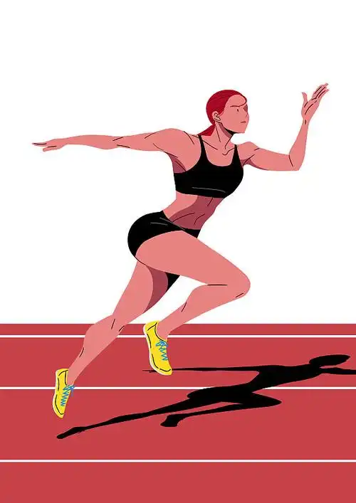 马拉松,跑步,田径,运动,跑道插画下载