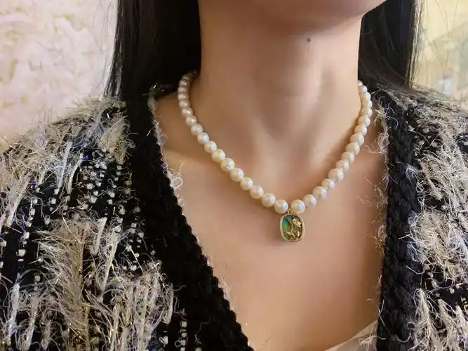 珍珠珍珠.姐妹当了我的模特,珍珠项链真的适配度太高了#珍珠项 - 抖音