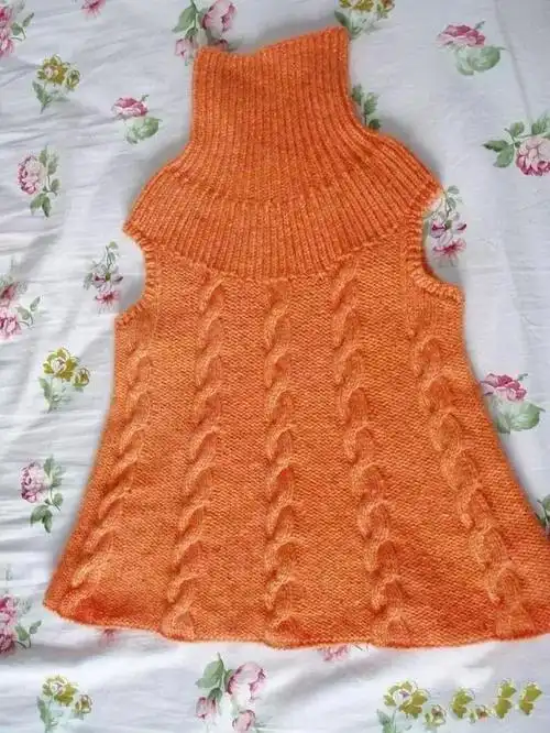 4-6岁女童毛线背心裙  编织过程详解