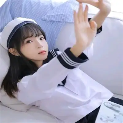 戴帽子的可爱学生妹头像小清新呆萌的女生头像学生装图片