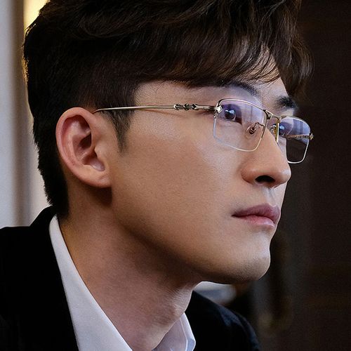 张翰同款眼镜框男复古潮近视可配有度数半框防蓝光防辐射眼睛框架