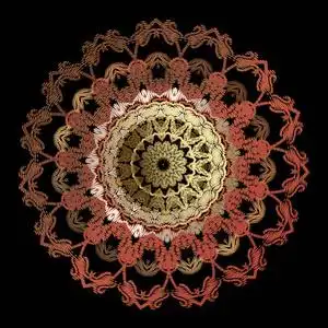 美丽的纹理挂毯圆形巴洛克曼达拉图案.病媒观赏背景.