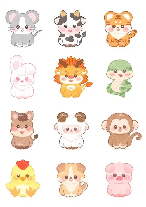 客单定制|q版十二生肖|小动物约稿展示