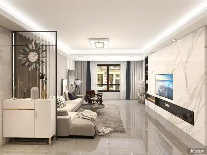 中山品源装饰-二居室130平米装修效果图 现代 三室两厅两卫房屋面积