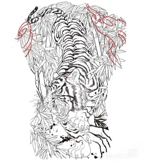 满背纹身手稿刺青图案最新纹身手稿