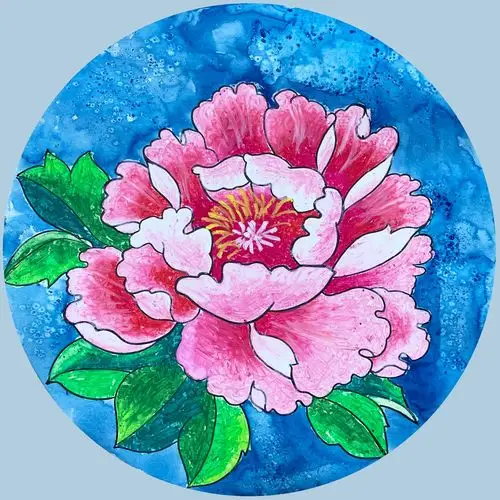 b绘画～第15课:色彩牡丹