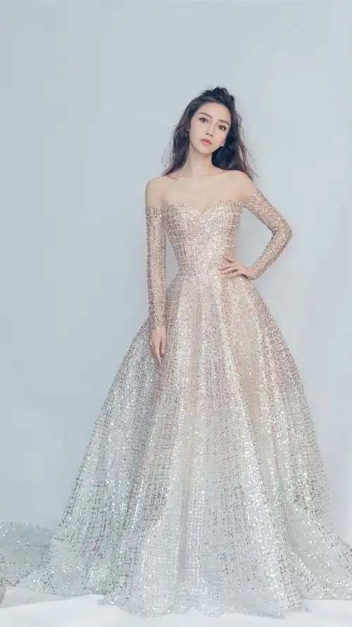 angelababy礼服写真,绝美容颜,倾国倾城