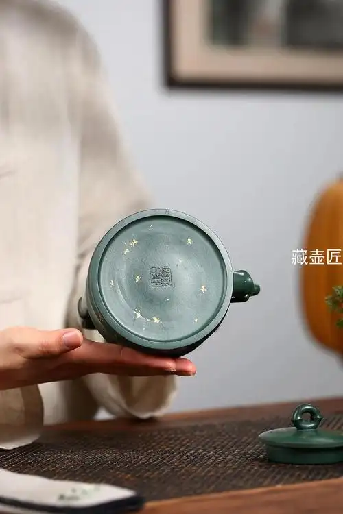 张暗军紫砂壶价格「竹节提梁」苏门答腊青400cc-藏壶匠