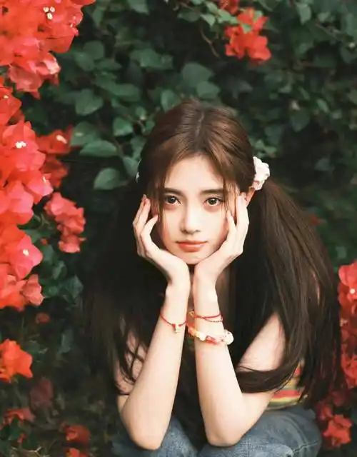 鞠婧祎穿条纹背心扎双马尾 清纯甜美 娇俏可爱_感觉_照片_明星