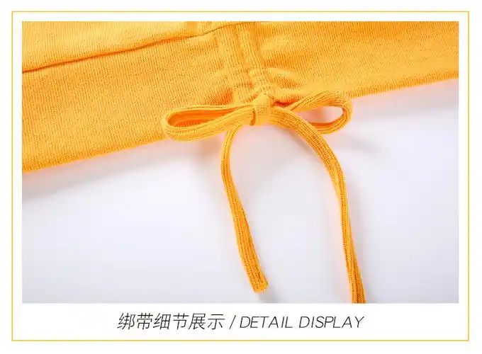 抽绳卫衣女v领长袖t恤2020秋季新款韩版宽松短款小个子套头上衣潮