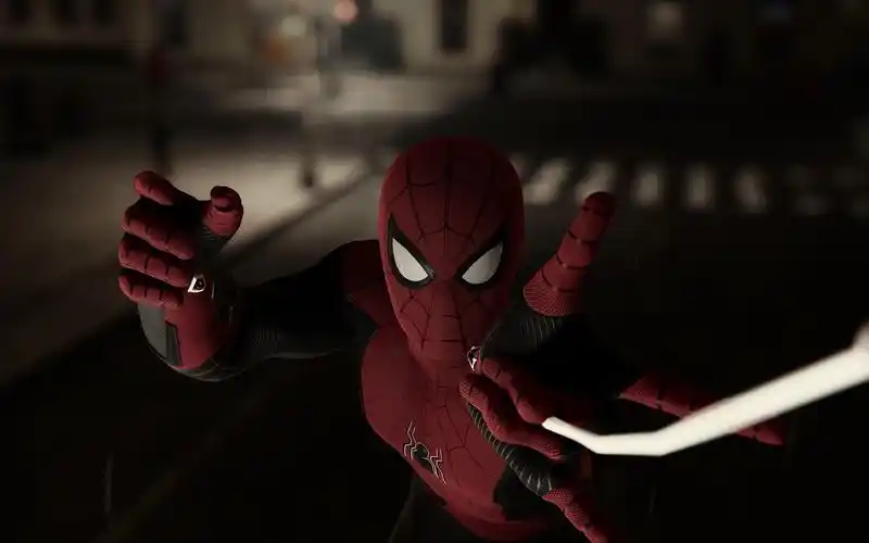 《漫威蜘蛛侠:重制版》最高画质 光追测试[雨下]