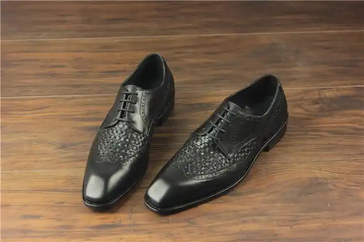 男士凉鞋新款皮凉鞋男真皮夏季凉皮鞋男皮底绅士鞋镂空鞋品质定制款