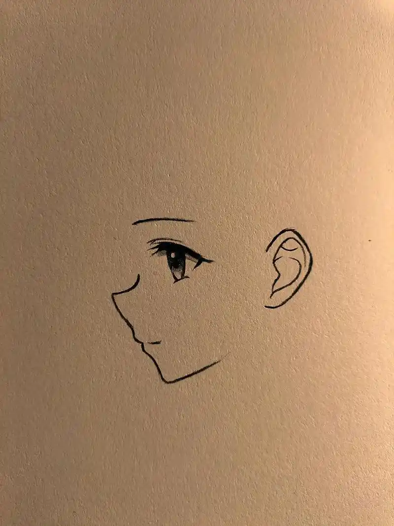 过程图教你侧脸高马尾女生.#临摹 #绘画过程分享 #教你画侧 - 抖音