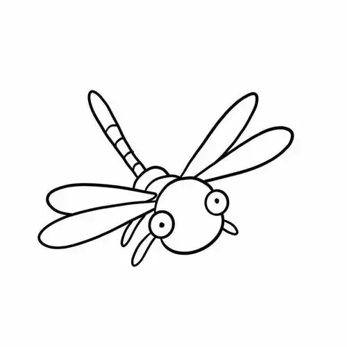 卡通蜻蜓简笔画,绘画图片,儿童文艺-绘艺素材网