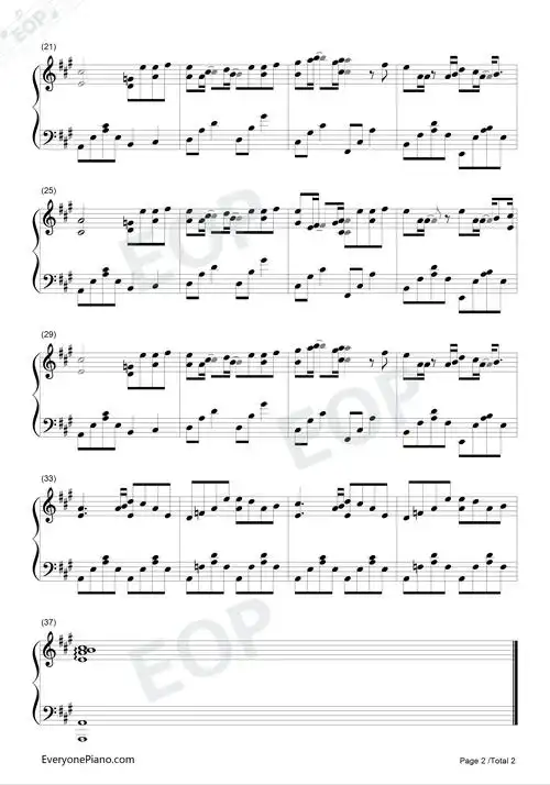 明明就-周杰伦 jay chou《十二新作》五线谱预览2