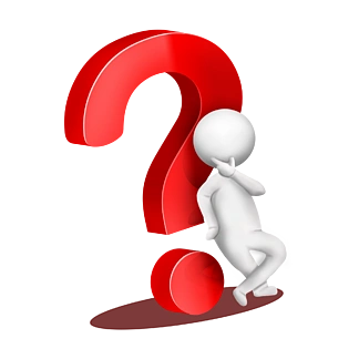 手绘问号小人元素