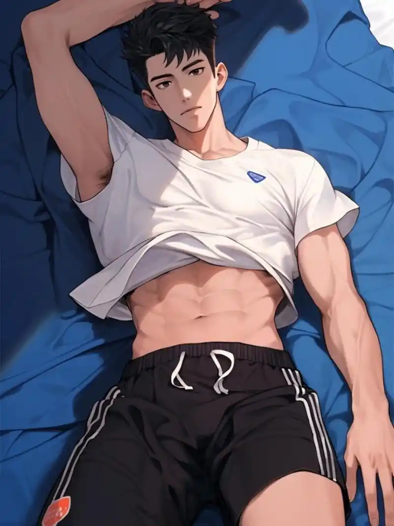 新漫画风少年new  94 健身腹肌:雕刻核心力量,展现完美身姿!