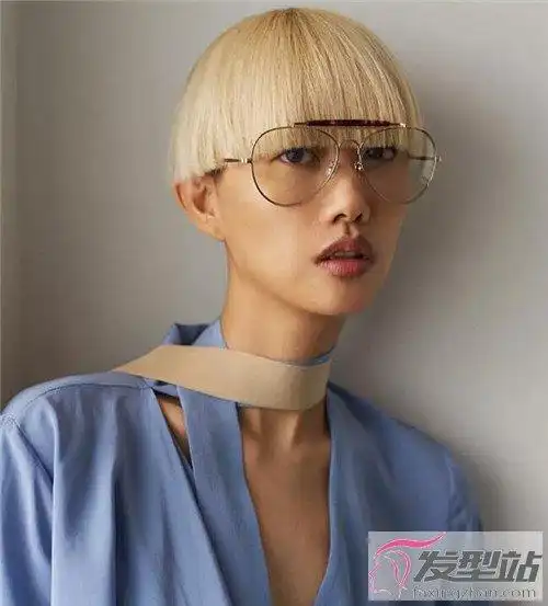 高颧骨女生发型锅盖头酷炫a到爆