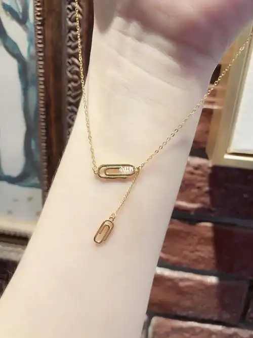 回形针项链足金5g