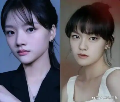 文淇和任敏的五官都十分立体,她们都有着丹凤眼和扇形双眼皮,眼神锐利