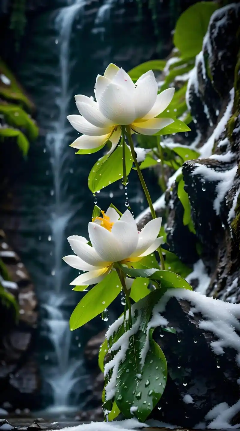 超好看的8k全屏高清雪山上的花花壁纸~#治愈系 #花卉绿植  - 抖音