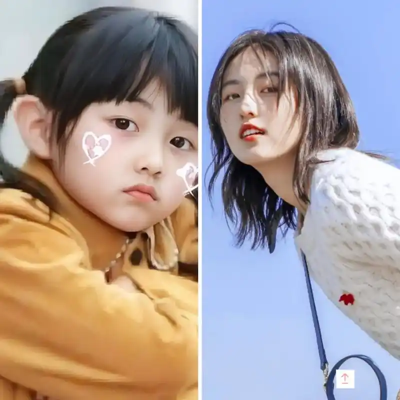 张子枫童年照修复～咱就是说小时候的张子枫妹妹也太可爱了 - 抖音